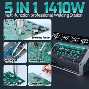 Estación de Soldadura YIHUA 948D-IV 5 en 1 <span class=keywords><strong>con</strong></span> Succión de <span class=keywords><strong>Estaño</strong></span>, Pistola de Aire Caliente, Soldador 245 y Herramienta de Reparación de IC <span class=keywords><strong>para</strong></span> Teléfonos - Product Image 3