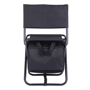 Lightweight Portable <b>Folding</b> Camping <b>Chair</b> with Cooler Bag Modern <b>Metal</b> Outdoor Stool for Park and School - Product Image 5