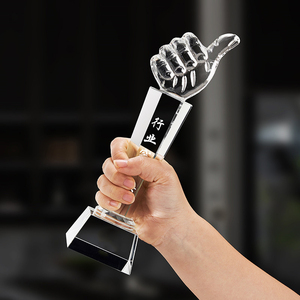 Nhà Máy Bán buôn pha lê nắm tay Trophy giải thưởng biểu tượng tùy chỉnh trống pha lê Trophy - Product Image 2