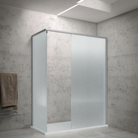 Promotion : Panneau de douche sans cadre 8 mm, paroi de douche rectangulaire en verre pour salle de bain, idéal pour l'hôtellerie