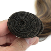 Extensions de cheveux synthétiques à coudre, ondulées, en mèches