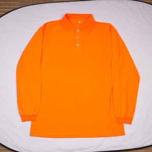 Mẫu miễn phí 100% Polyester chim mắt lưới Hi VIS an toàn Polo UV bảo vệ UPF 40 + cam Logo ANSI Lớp 2 En ISO 20471 Lớp 2 - Product Image 2