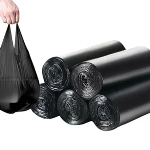 Tailin yüksek kalite toptan özel siyah depolama PE geri dönüşüm biyobozunur plastik çöp çöp torbaları