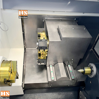Tour CNC à banc incliné TCK50A le plus populaire, nouvelle machine à double broche horizontale robuste GSK 220V automatique en promotion