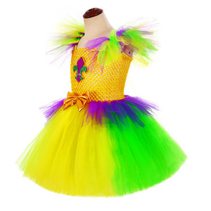 Robe en tulle pour bébé fille, inspirée du Mardi <span class=keywords><strong>Gras</strong></span>, pour fête costumée de carnaval, avec bandeau - Product Image 2