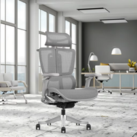 Chaise de bureau exécutive ergonomique moderne en maille, réglable, avec soutien lombaire et accoudoirs, vente en gros, usine de Foshan