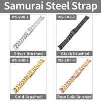 Bracelet en acier samouraï MOD compatible avec le boîtier de montre SKX, bracelet brossé, fermoir à double verrouillage avec bouton poussoir, accessoires de remplacement pour montres