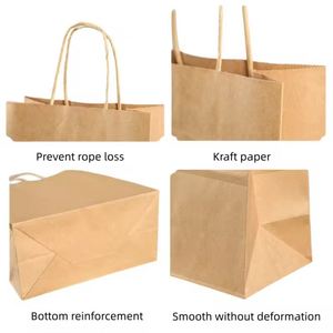 Custom Printed Brown Kraft Paper Shopping Bags Durable Handles Eco-Friendly Recycled Materials for Clothing Business Packaging - Product Image 4