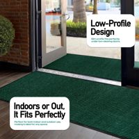 Tapis de coupe bouclé en TPE pour boue, facile à nettoyer, à faible profil, sur mesure, pour porte d'entrée, à double rayures, directement du fabricant