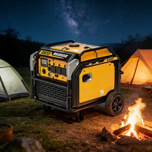 เครื่องกำเนิดไฟฟ้าเบนซินแบบพกพา น้ำหนักเบา 5KW 5.5KW <span class=keywords><strong>ราคา</strong></span>ดีที่สุด 220V 50Hz เงียบ สตาร์ทอัตโนมัติ - Product Image 3