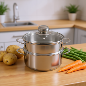 Vaporera Orgánica para Patatas de 3.6 L y 20 cm de Acero Inoxidable - Product Image 3