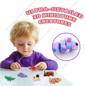 Mới lạ dễ thương linh hoạt khớp nối thần tài Đồ chơi túi vật nuôi chó khủng long 3D in mini đồ chơi động vật quà tặng cho trẻ em - Product Image 6