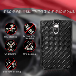 <span class=keywords><strong>Etui</strong></span> de <span class=keywords><strong>blocage</strong></span> de signaux de clé de <span class=keywords><strong>voiture</strong></span> PU <span class=keywords><strong>RFID</strong></span> étanche avec crochet de clé pochette de vol de <span class=keywords><strong>voiture</strong></span> sans clé - Product Image 5