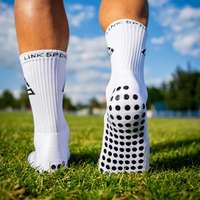 Chaussettes de football personnalisées avec rembourrage, antidérapantes, respirantes, chaussettes de sport pour hommes, chaussettes de course à pied à compression, faible MOQ