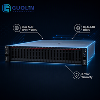 Pour serveur en rack SR645 V3 |   Double processeur AMD Turin de 5e génération |   24x DDR5 |   16x EDSFF NVMe |   Nœud d'inférence IA |   Stock d'usine de 3 ans