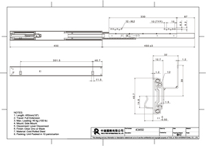 Im lặng đóng cửa 3-Fold Ngăn kéo trượt 43450 Dễ dàng cài đặt cho nhà bếp nhà bền và phong cách sản phẩm - Product Image 3