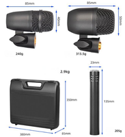 Kit de microphones pour batterie et jazz, ensemble de micros pour instruments, pour performance scénique professionnelle, vente en gros