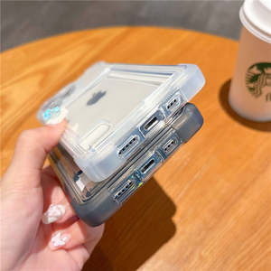 Custodia per telefono cellulare trasparente per <span class=keywords><strong>iphone</strong></span> <span class=keywords><strong>11</strong></span> 12 13 14 <span class=keywords><strong>pro</strong></span> <span class=keywords><strong>protezione</strong></span> max per <span class=keywords><strong>iphone</strong></span> 15 case di lusso con titolare della carta - Product Image 5