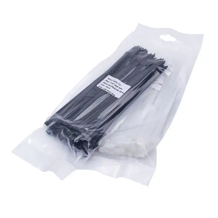 Plastic Zip Cable Ties - 36 White/Natural, 50 lb. Tensile Break Strength