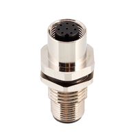 Usine M12 2 3 4 5 6 8 12 broches A B C D mâle femelle I type adaptateur connecteur métallique