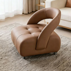Sillón reclinable con ruedas, taburete de sofá elegante para adultos para uso doméstico en sala de estar, taburete bajo con ruedas, <span class=keywords><strong>banco</strong></span> para cambiar zapatos, pequeño - Product Image 3