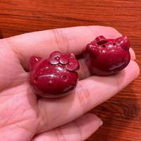 Liontin/kalung Cinnabar Berkualitas Tinggi dengan Ukiran Alami dan Kandungan Cinnabar Tinggi yang Laris Manis, Cocok untuk Hadiah