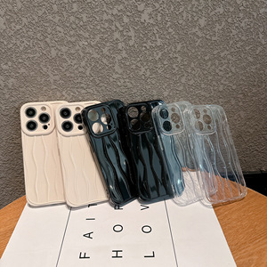 Áp Dụng Đối Với Apple 15Promax Đường Cong Vỏ 11 Nước Gợn <span class=keywords><strong>TPU</strong></span> <span class=keywords><strong>Net</strong></span> Màu Đỏ 12/13/14 Tốt Lỗ Đầy Đủ Bìa Chống-Mùa Thu Điện Thoại Di Động Trường Hợp - Product Image 3