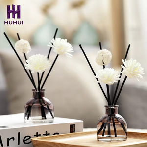 Diffuseur d'huiles essentielles sans flamme en verre sans BPA avec fleurs séchées pour la maison, les toilettes et la chambre – Désodorisant d'intérieur - Product Image 1