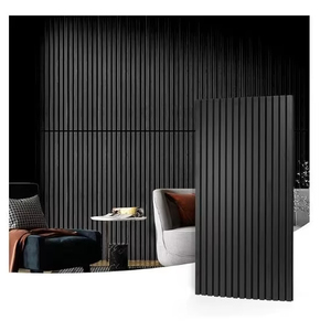 3D gỗ Veneer MDF Acoustic Panel tường slat hiện đại trọng lượng nhẹ bền tùy chỉnh âm thanh hấp thụ đồ họa thiết kế dự án - Product Image 1