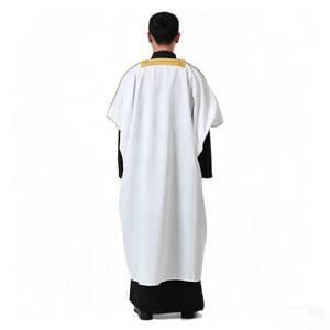 Lujosa túnica de algodón y lino con hilo dorado, estilo étnico, larga, antiestática y transpirable, ideal para graduación. - Product Image 1