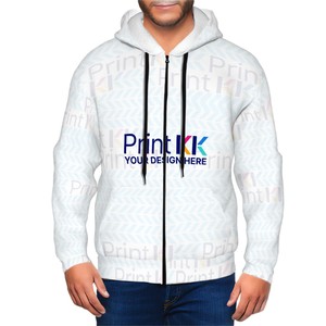 Sudadera con capucha con cremallera y etiqueta personalizada para hombre con imagen XS, diseño de pantalla de bordado 3D antiarrugas, toalla lavada con enzimas, técnicas de apliques de bordado - Product Image 6
