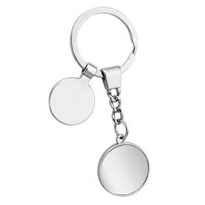 Portachiavi in lega con moschettone, design alla moda e simpatico a forma di palla da baseball, con logo laser per monete e foto digitali, in lega di zinco, per chiavi - Product Image 2