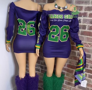 Mini Abito da Donna con Stampa a Caldo, Vestito Corto alla Moda a Maniche Lunghe per Ragazze, <span class=keywords><strong>Abbigliamento</strong></span> Femminile per Autunno e Primavera - Product Image 2