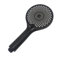 Robinet de salle de bain moderne Homedec en ABS chromé noir, haute pression, économie d'eau, écologique, installation facile, douchette à main