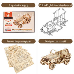 Kit d'auto-assemblage Robotime <span class=keywords><strong>Rokr</strong></span> certifié CPC ensemble MC701 modèle de voiture mécanique en <span class=keywords><strong>bois</strong></span> Puzzles 3D pour adultes - Product Image 4