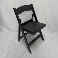 Chaises pliantes en résine noire à forte capacité, avec sièges rembourrés en PU souple, en polypropylène, pour événements hôteliers, vente en gros