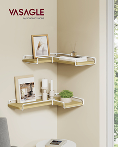 <span class=keywords><strong>Étagère</strong></span>s d'angle en bois en forme de L <span class=keywords><strong>VASAGLE</strong></span> pour mur, <span class=keywords><strong>étagère</strong></span> <span class=keywords><strong>murale</strong></span> d'angle pour salon, chambre, cuisine, <span class=keywords><strong>étagère</strong></span>s flottantes, lot de 2 - Product Image 2