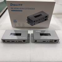 DTECH ekstensi Keyboard, DT-7084A(GS) 60M 4K 60Hz 30Hz HDMI USB Mouse ekstensi KVM Extender melalui Cat5e/6 kabel