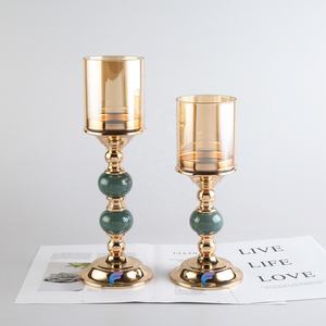 เชิงเทียนตั้งโต๊ะทำจากโลหะทำจากสแตนเลสใช้ในห้องนั่งเล่นสำหรับงานแต่งงาน - Product Image 4