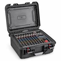 Console de mixage portable 8 canaux avec amplificateur intégré, effets numériques et étui de transport pour la musique live et les événements religieux