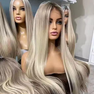 <span class=keywords><strong>Parrucca</strong></span> europea in pizzo pieno stile naturale per capelli <span class=keywords><strong>biondo</strong></span> Color <span class=keywords><strong>platino</strong></span> <span class=keywords><strong>parrucca</strong></span> frontale in pizzo trasparente per donne bianche - Product Image 1