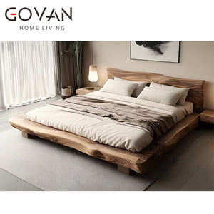 Wabi Sabi древний стиль деревянная кровать качественная кровать из массива дерева спальня - Product Image 6