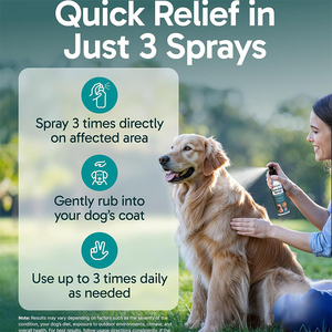 Répulsif externe personnalisé pour animaux de compagnie, <span class=keywords><strong>spray</strong></span> anti-démangeaisons et antibactérien pour chats et chiens, tue les puces, les poux et les tiques - Product Image 3