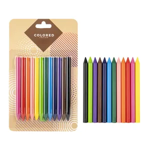 Crayon de couleur lavable, non toxique, mains libres, paquet de 12 couleurs