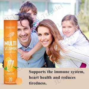 Julong <span class=keywords><strong>OEM</strong></span> günlük Multivitamins efervesan tabletler turuncu lezzet Vegan Suger ücretsiz 20 efervesan tabletler - Product Image 2