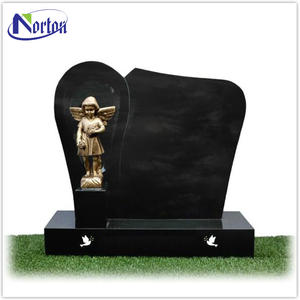 Personnalisé en gros prix bon marché sculpture sur pierre dame qui pleure sculpture cimetière petit ange pierre tombale statue marbre blanc pierre tombale - Product Image 2