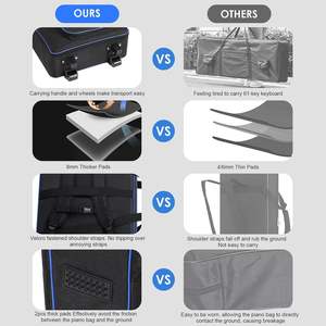 Free Sample Heavy Duty Outdoor <b>Travel</b> Rolling Keyboard case Keyboard <b>Bag</b> <b>with</b> <b>Wheels</b> Keyboard Wheeled <b>Bag</b> - Product Image 3