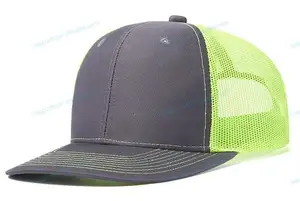 Özel nakış deri yama Richardson 112 şoför şapkası Mesh boş Snapback şapka düz Net beyzbol geniş şapka spor kapaklar