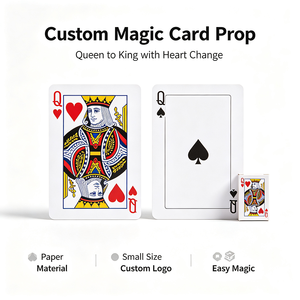 Clásico Truco de Magia de Cartas Rey y Reina, Accesorios de Magia para Escenario y Calle, Efecto de Cambio de Corazón para Magia de Cerca, Fácil de Usar para Principiantes - Product Image 2