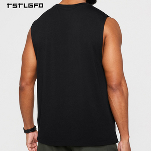 Camisetas de Gimnasio Personalizadas al por Mayor para Hombre, Camisetas Deportivas sin Mangas para Entrenamiento, Running, Color Blanco - Product Image 3
